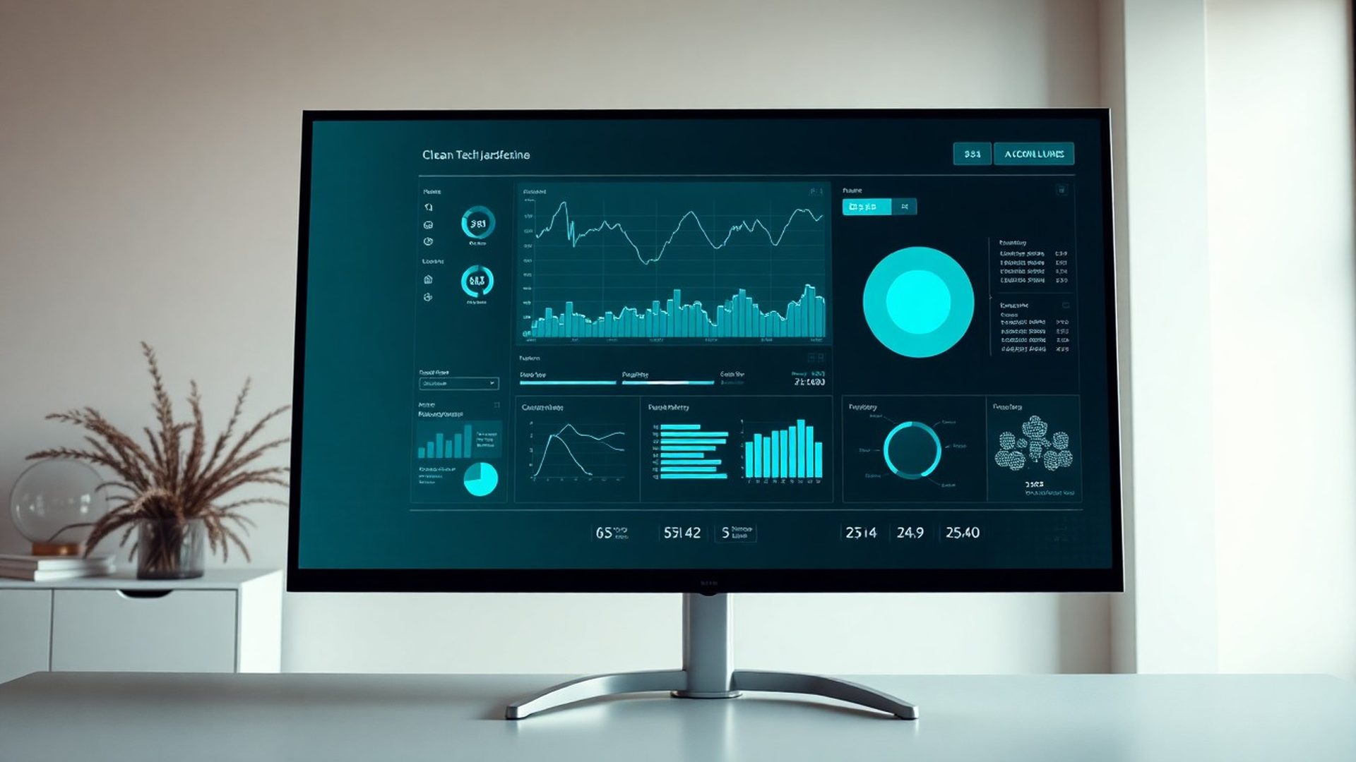 Prehľadový SEO dashboard s teal farebným kódovaním metrík organickej návštevnosti
